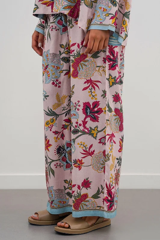 BOW BLOOM PANTS Trendy Wide-Legged Trousers