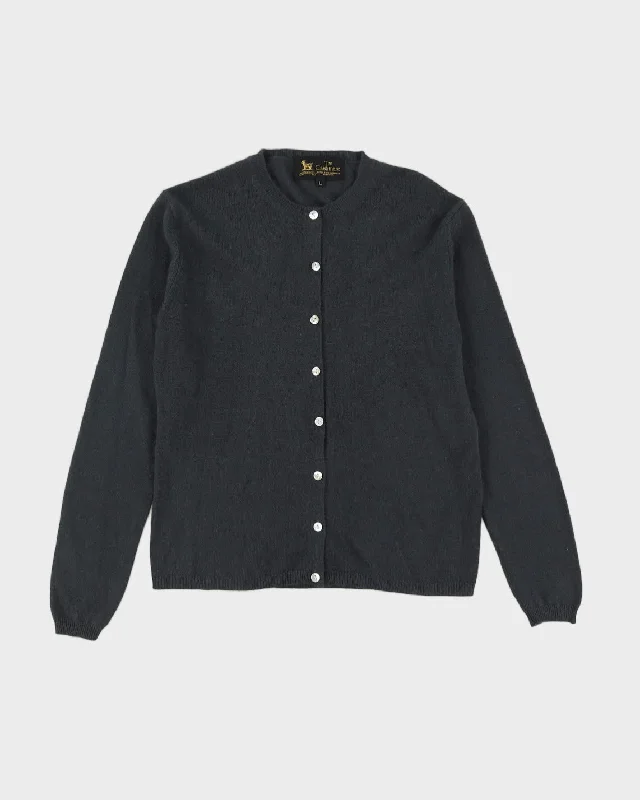 Grey Cashmere Cardigan - M Lightweight Heavyweight Midweight