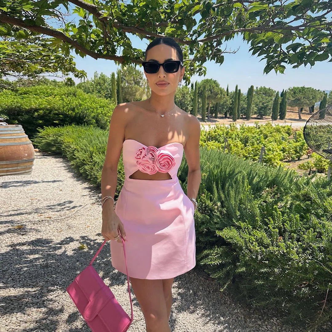Lunivop Sweetheart Mini Dress Satin Pink Floral Skirt Women Strapless Ruched Club Solid Color Casual Dresses Short Mermaid Party Dresses Tunics Practical durable Lunivop Sweetheart Mini Dress Satin Pink Floral Skirt Women Strapless Ruched Club Solid Color Casual Dresses Short Mermaid Party Dresses Tunics Practical durable