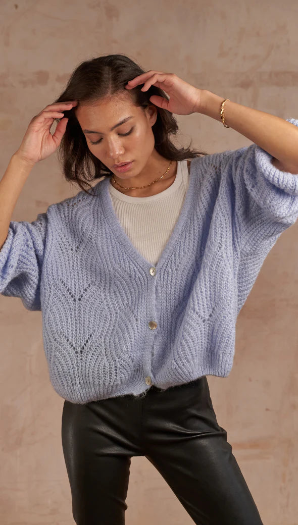 Miley | Knit Cardigan Welt Pockets Slit Pockets Flap Pockets
