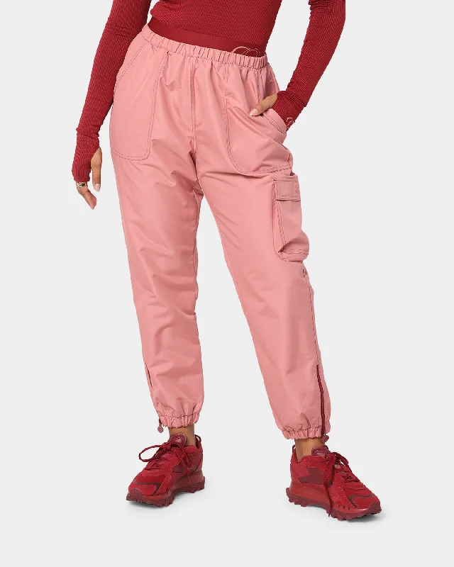 Reebok Women's Cardi B X Reebok Track Pants Sandy Rose Casual Skinny Fit Pants