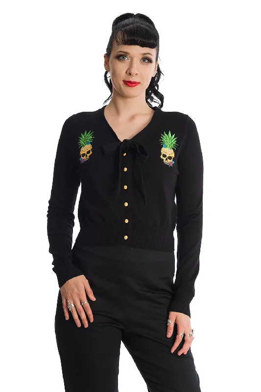 DUSK PINEAPPLE CARDIGAN Fitted Slim Tailored
