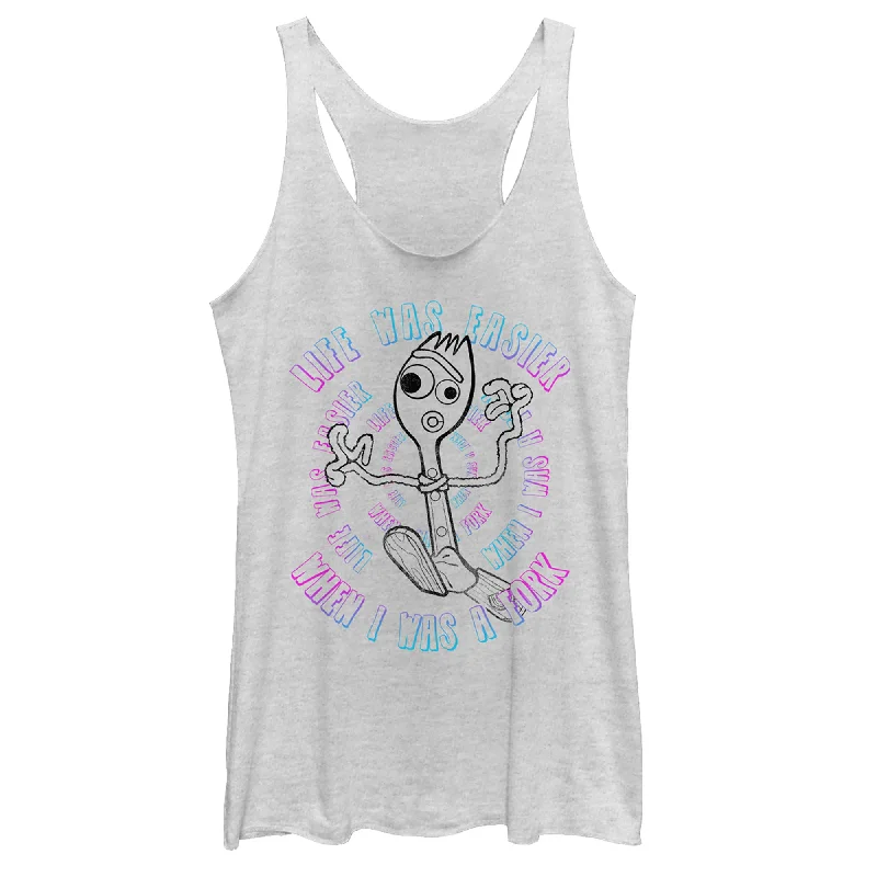 Women's Toy Story Forky Stay Weird Racerback Tank Top comfortable tank top