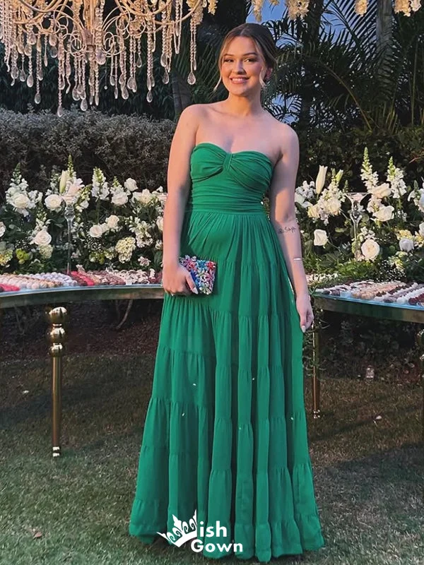 Gorgeous Green Strapless Sweetheart A-line Long Party Dress Prom Dresses, WGP972 Bodycon Fitted Nightout Gorgeous Green Strapless Sweetheart A-line Long Party Dress Prom Dresses, WGP972 Bodycon Fitted Nightout