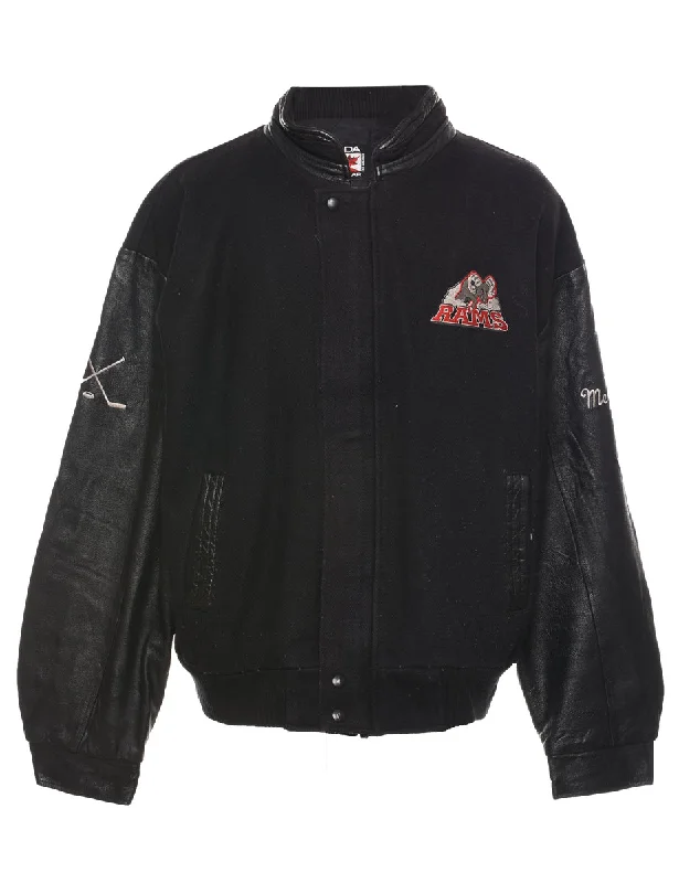 Black Team Jacket - XL Fitted Jacket Loose Jacket Oversized Jacket