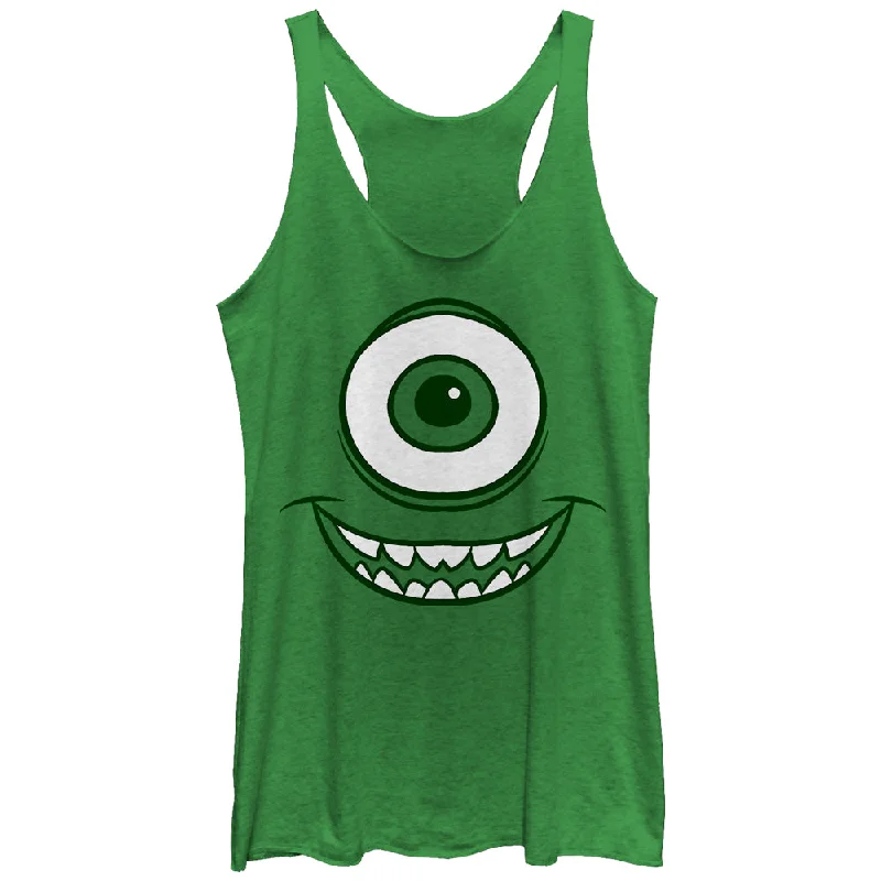 Women's Monsters Inc Mike Wazowski Eye Racerback Tank Top floral tank top