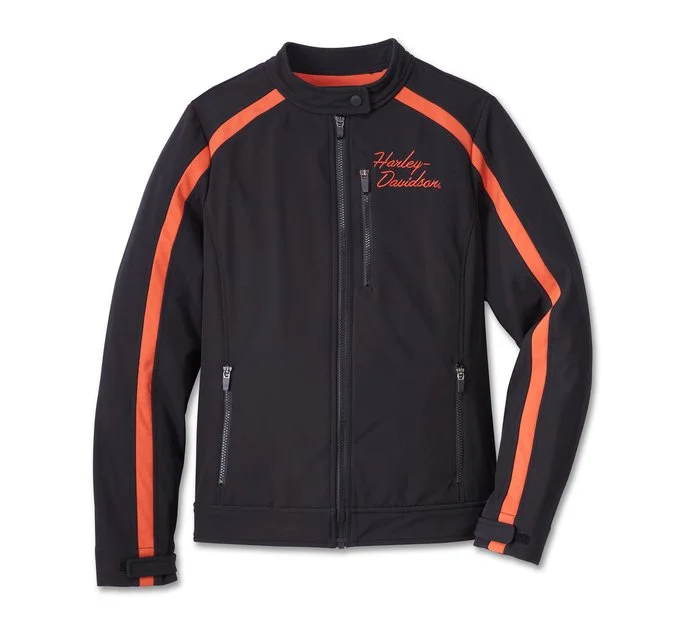 Harley-Davidson Women's Miss Enthusiast 3-in-1 Soft Shell Jacket Anorak Shell Jacket Lightweight Jacket