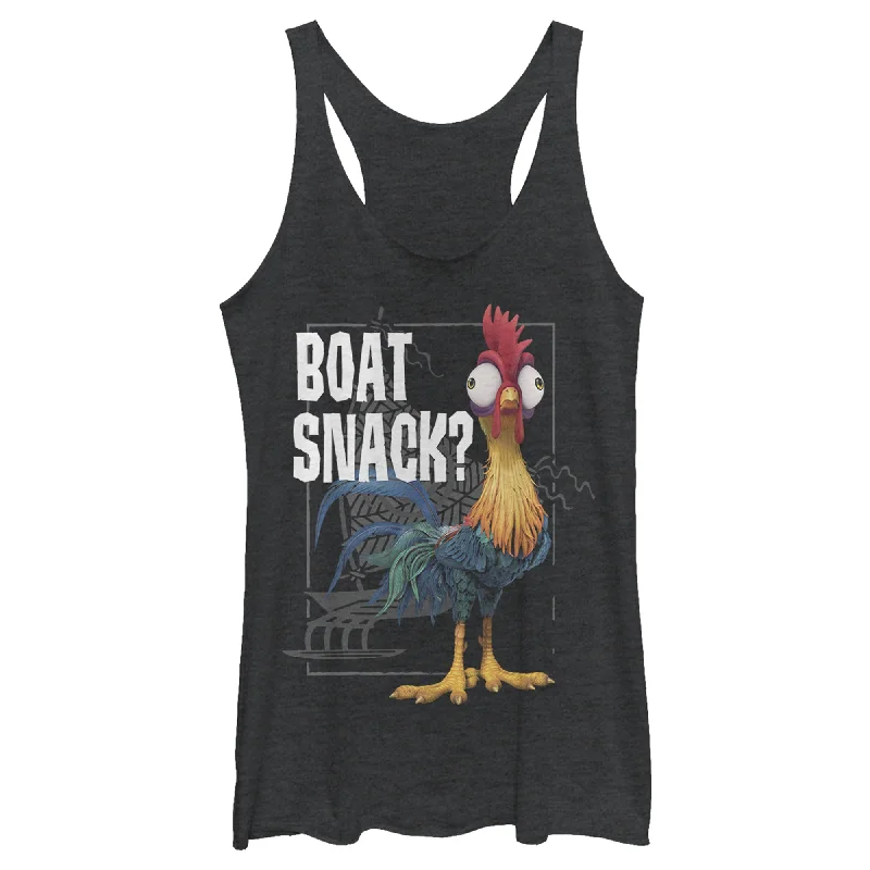 Women's Moana Hei Hei Boat Snack Racerback Tank Top cozy tank top