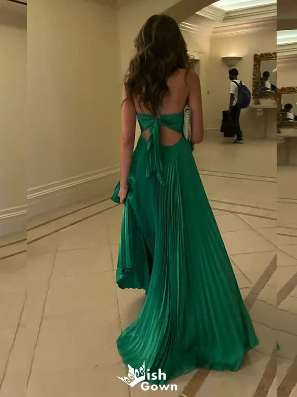 Sexy Green V Neck A-line Long Party Dress Prom Dresses ,WGP1023 Tunics Custom made