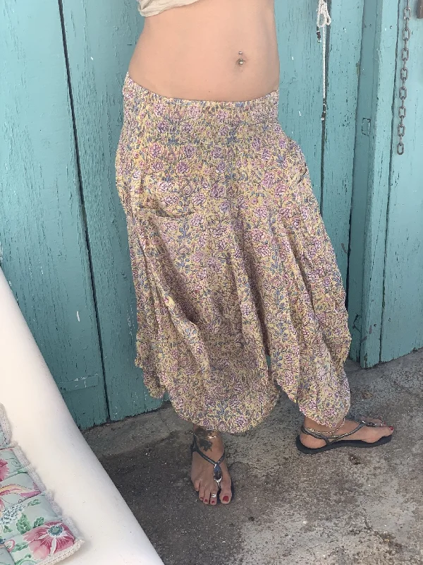 Coco skirt sunny block print denim skirt fashionable