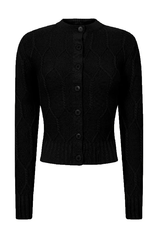 MIDNIGHT DAZE CARDIGAN Cashmere Blend Cotton Blend Poly Blend