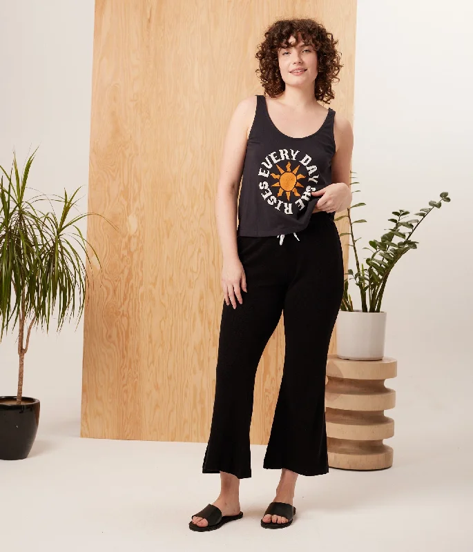 She Rises Tank - Black athletic tank top
