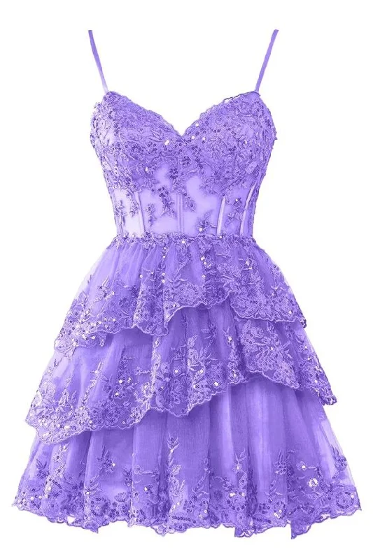 Cifeeo-back to school outfits Sexy A line Straps 18th Birthday Dress Lace Lilac Homecoming Dresses Short Party Dress C2661 Tunics Timeless classic Cifeeo-back to school outfits Sexy A line Straps 18th Birthday Dress Lace Lilac Homecoming Dresses Short Party Dress C2661 Tunics Timeless classic