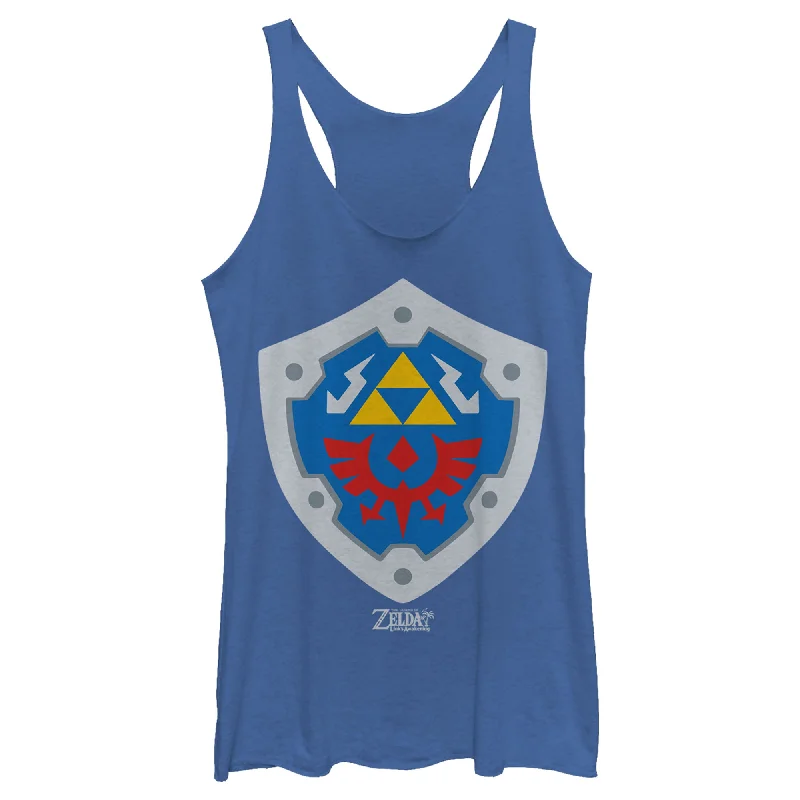 Women's Nintendo Legend of Zelda Link's Awakening Hylian Shield Racerback Tank Top lounge tank top