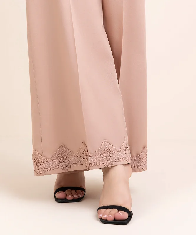 Solid Cambric Flared Pants Comfortable Fleece Pants