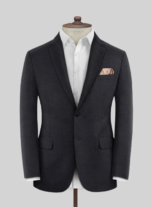 Scabal Londoner Jaguar Blue Wool Jacket Zippered Front Buttoned Front Snap Front
