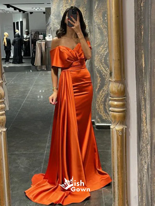 Gorgeous Orange Mermaid Off the Shoulder Long Party Dress Prom Dresses,Evening Dress Online, WGP940 Turtleneck Warm Winter Gorgeous Orange Mermaid Off the Shoulder Long Party Dress Prom Dresses,Evening Dress Online, WGP940 Turtleneck Warm Winter