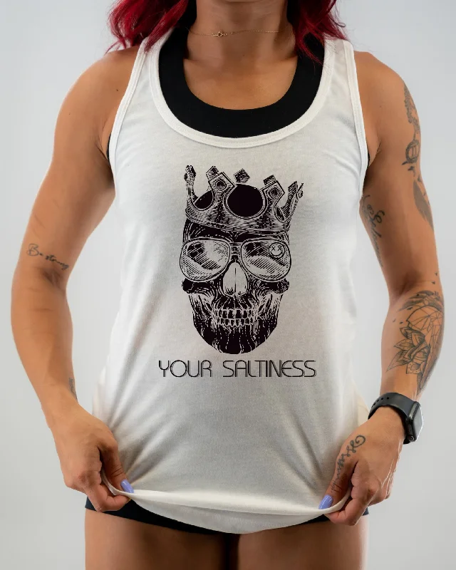 Salty Savage Ladies "Your Saltiness" Racerback Tank cherry red tank