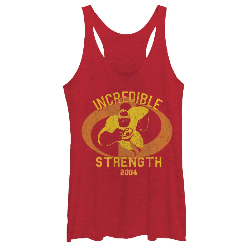 Women's The Incredibles Strength 2004 Racerback Tank Top slim fit tank