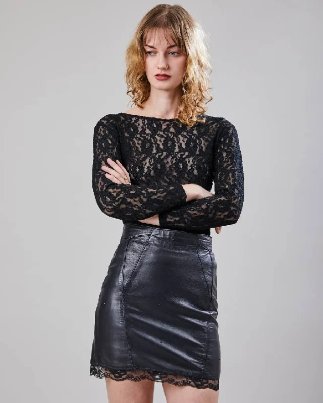 Rokit Originals Lesley Reworked Mini Skirt - S cashmere skirt rich