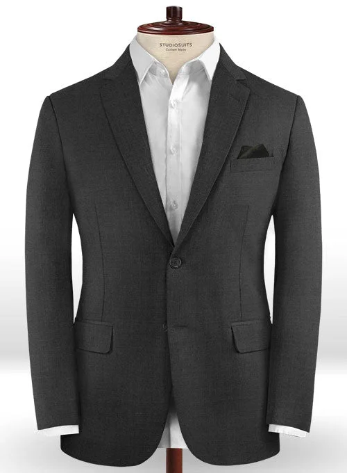 Scabal Carbon Black Wool Jacket Knit Jacket Woven Jacket Fleece Jacket