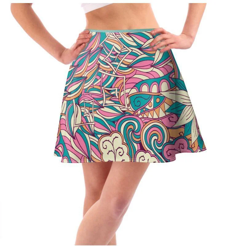 Arane Mini Skater Skirt asymmetrical skirt cut