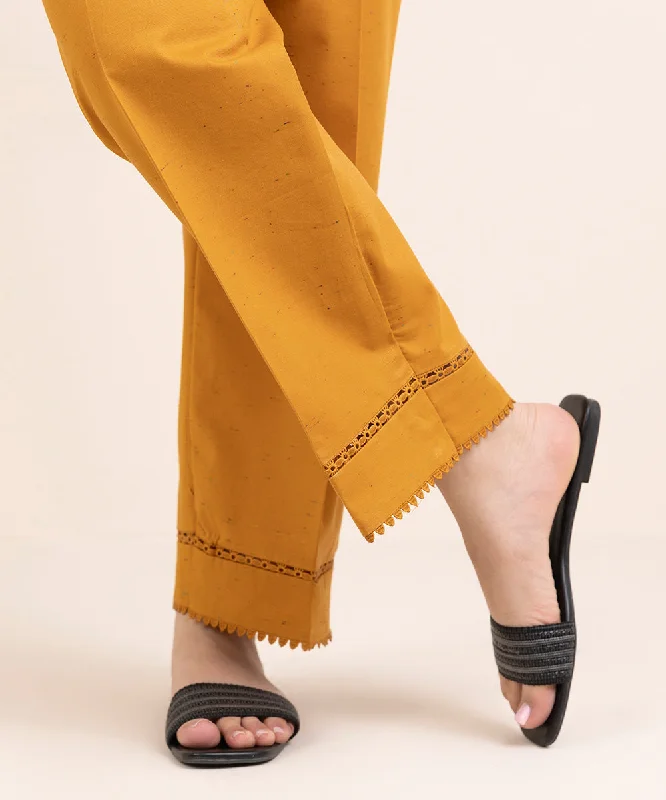 Multi Neps Straight Pants Stylish Elastic Waist Pants
