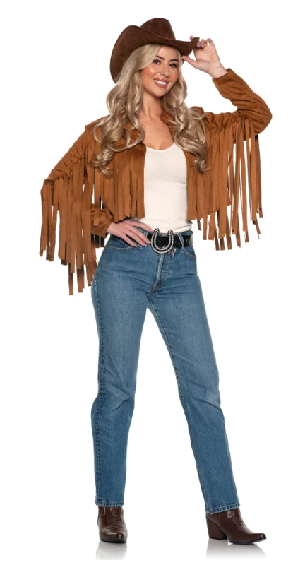 Western Jacket Adult Costume A-Line Jacket Boat Neck Shawl Collar