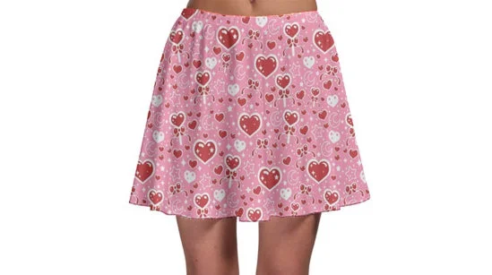 Sweet Feelings pink skater skirt [made to order] velvet skirt luxury