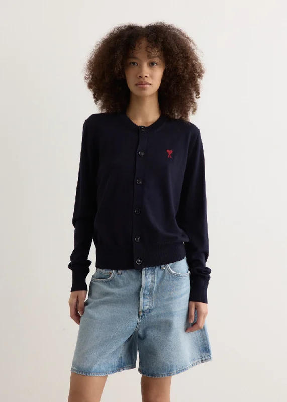 Red ADC Cardigan Patchwork Embroidered Appliqued