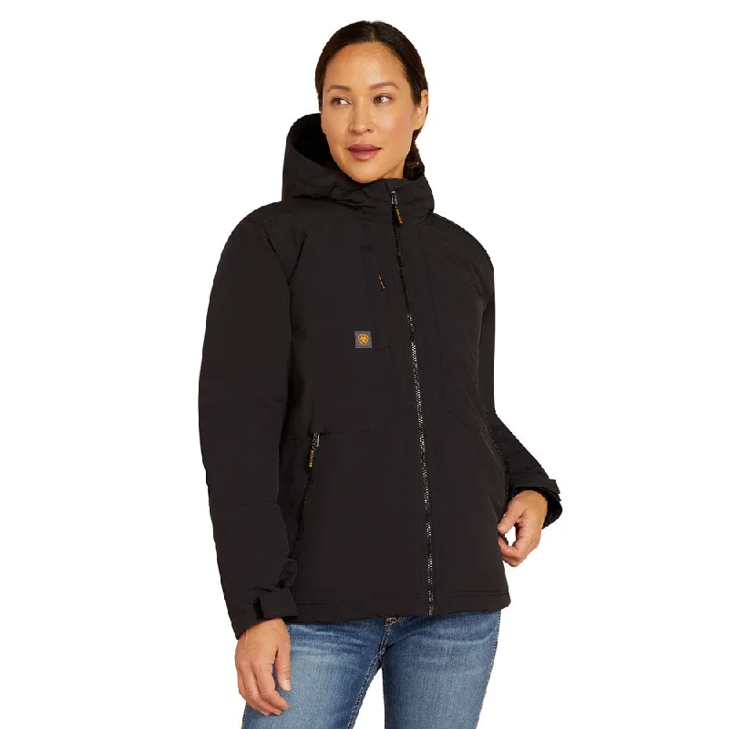 10052113 Ariat Women's Rebar Cordura Ripstop Insulated Jacket - Black Herringbone Jacket Houndstooth Jacket Plaid Jacket