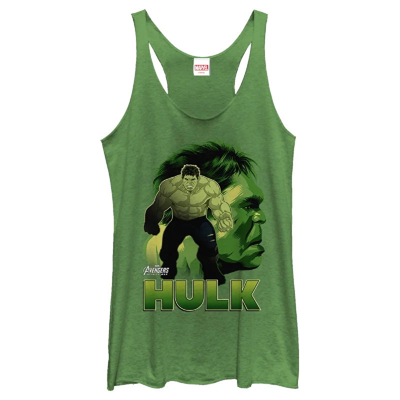Women's Marvel Avengers: Infinity War Hulk View Racerback Tank Top cutout tank top