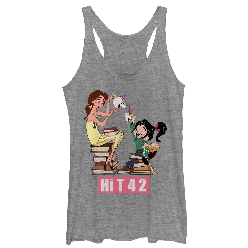 Women's Ralph Breaks the Internet Belle Tea Party Racerback Tank Top v-neck tank top