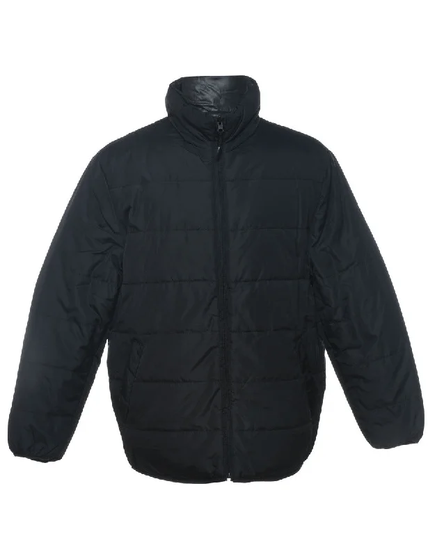 Black Puffer Jacket - XL Nylon Jacket Polyester Jacket Spandex Jacket