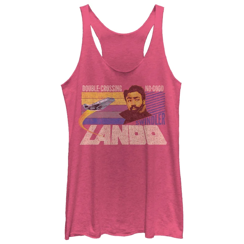 Women's Solo: A Star Wars Story Double-Crossing Lando Racerback Tank Top ribbed tank top