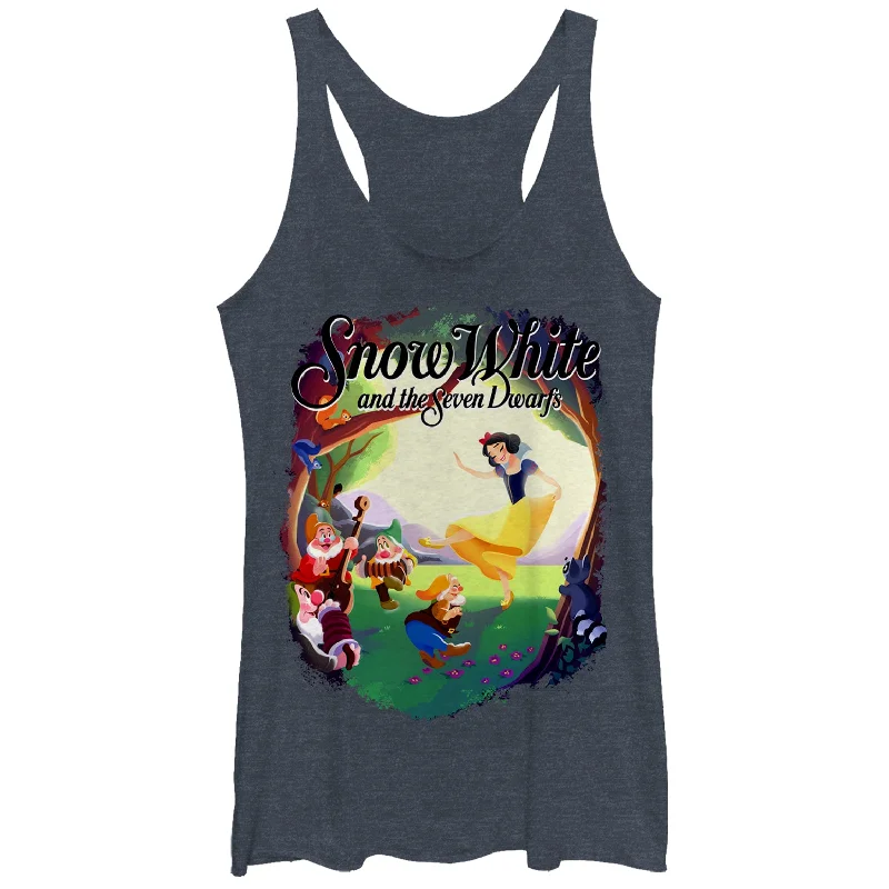 Women's Snow White and the Seven Dwarfs Dance Scene Racerback Tank Top rhinestone tank top