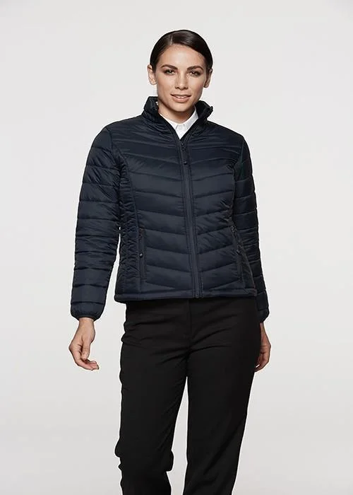 Ladies Buller Puffer Jacket - Navy Herringbone Jacket Checkered Jacket Solid Jacket