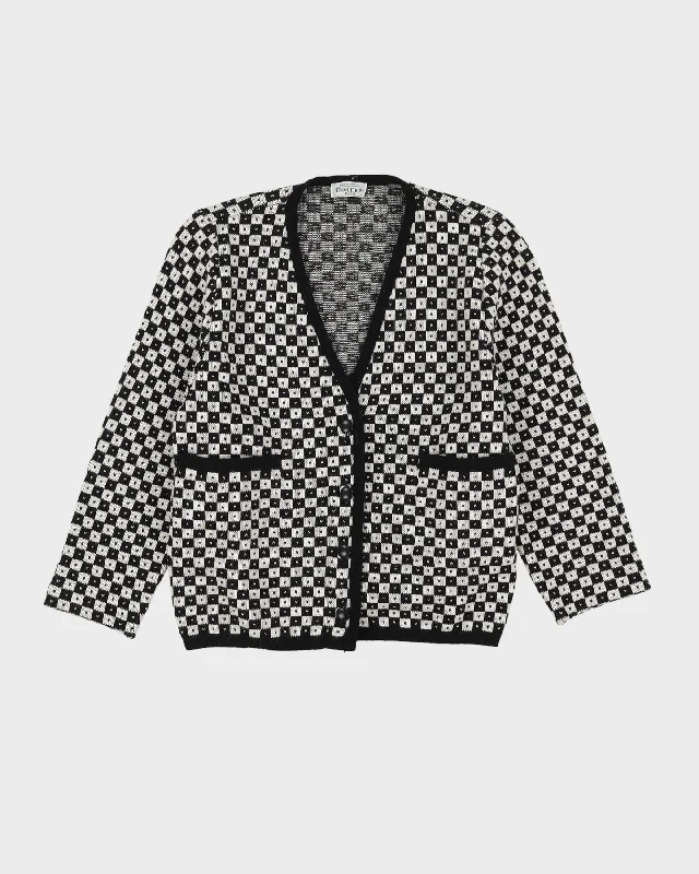 Made In France Patterned Cardigan - S Denim Fabric Leather Fabric Suede Fabric