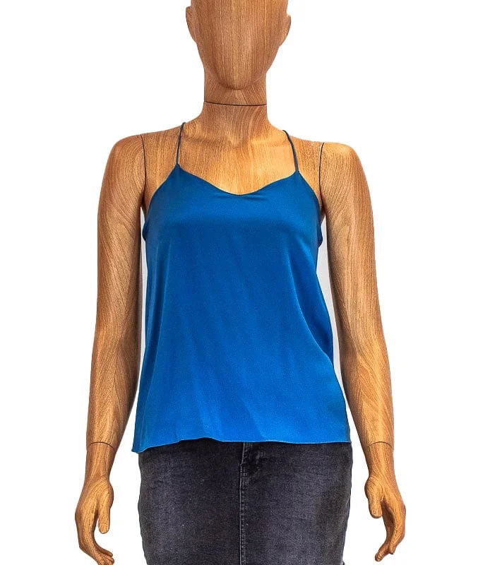 Blue Silk Tank essential tank top