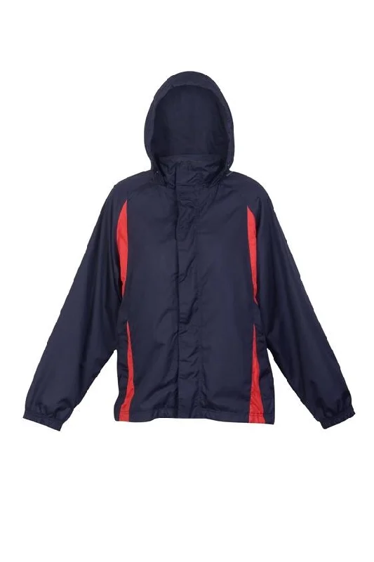 Ladies Sportech Jacket - Navy/Red Stand-Up Collar Roll-Neck Collar Turtle Neck