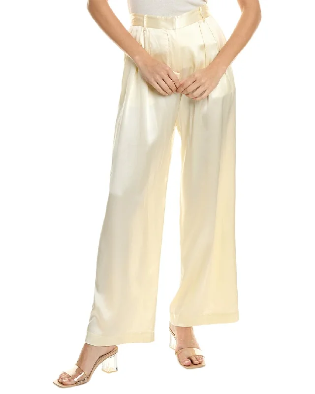 LoveShackFancy Emberlynn Silk Pant Soft Cotton Pants
