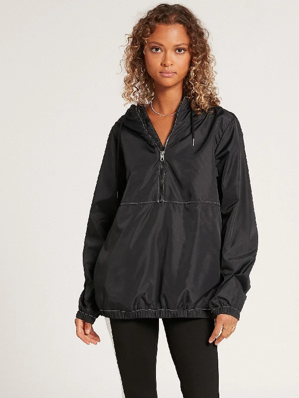 Wind It Up Jacket - Black Zippered Jacket Buttoned Jacket Snapped Jacket