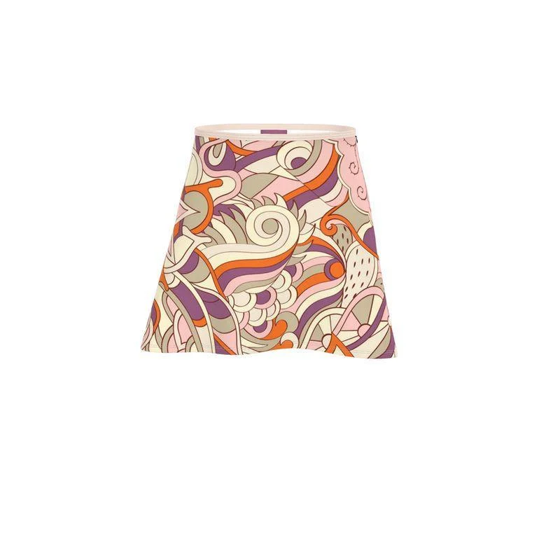 Amai Mini Skater Skirt ribbed skirt waist
