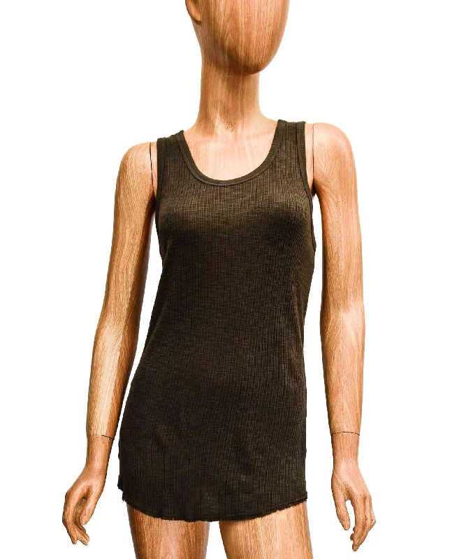 Ribbed Layer Tank rhinestone tank top