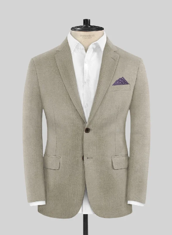 Scabal Sandune Beige Wool Jacket Wool Jacket Cashmere Jacket Tweed Jacket