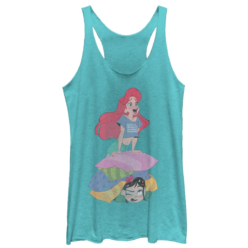 Women's Ralph Breaks the Internet Ariel Pillow Racerback Tank Top modal blend tank