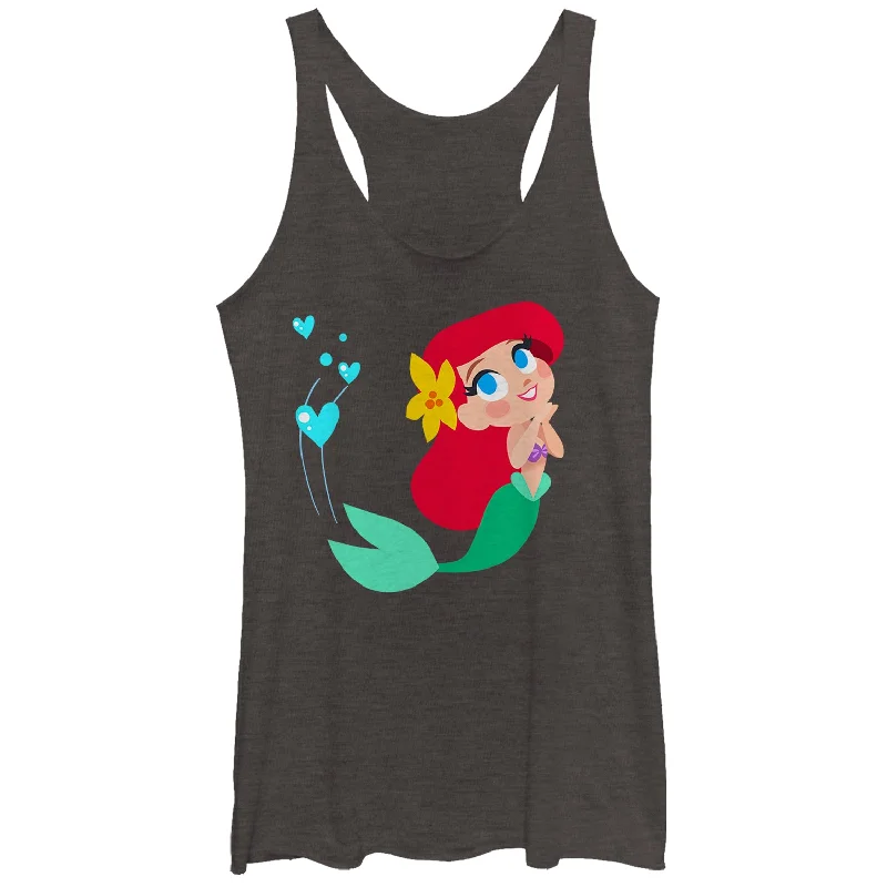 Women's The Little Mermaid Ariel Love Racerback Tank Top flexible tank top