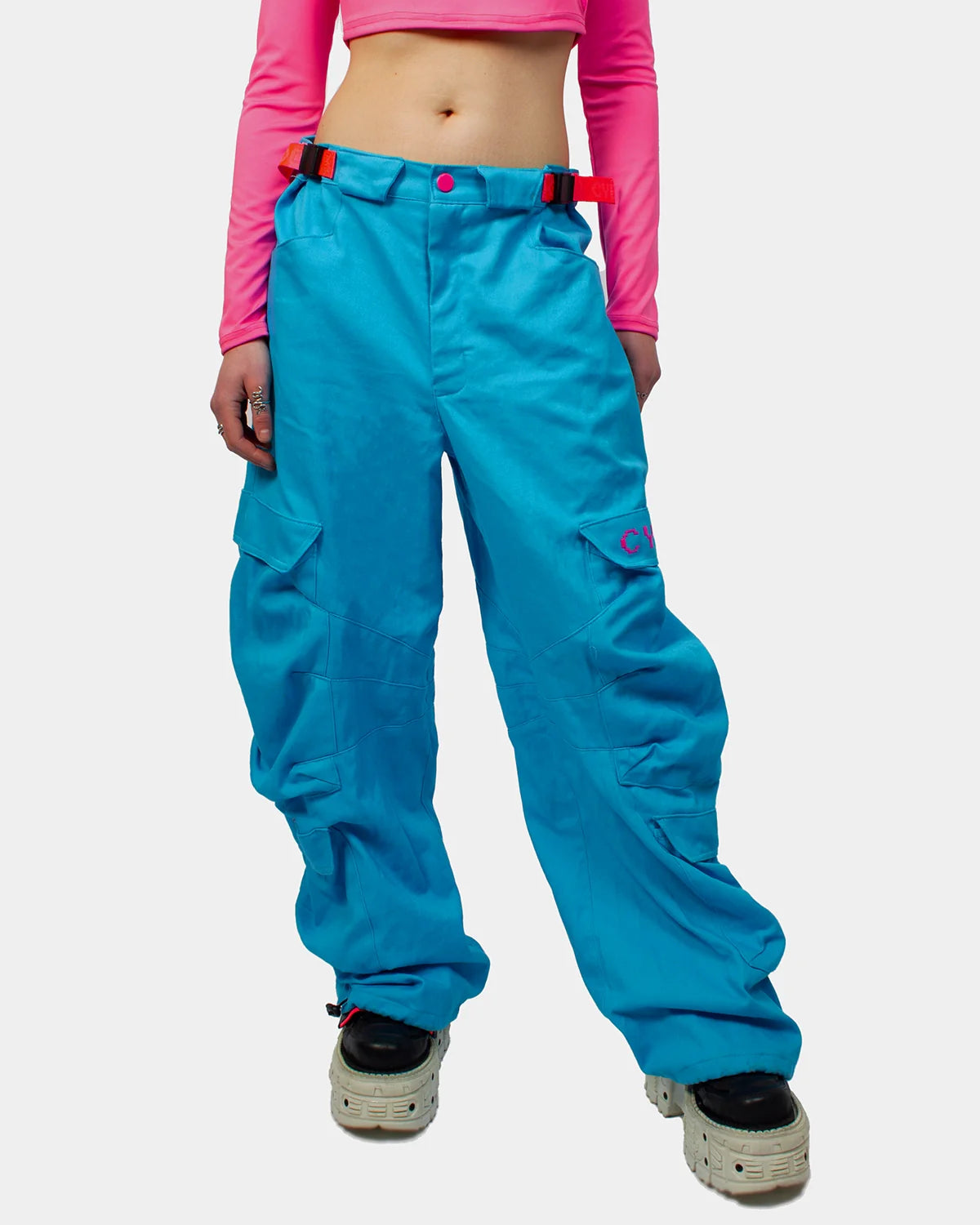 PROTONELLA PANTS BLUE Slim Fit Casual Pants