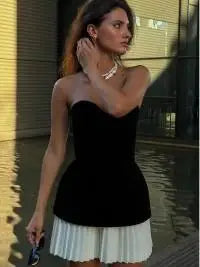 strapless black