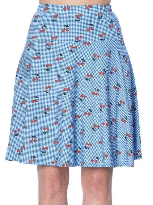 CHERRY LOVE SKIRT denim skirt classic